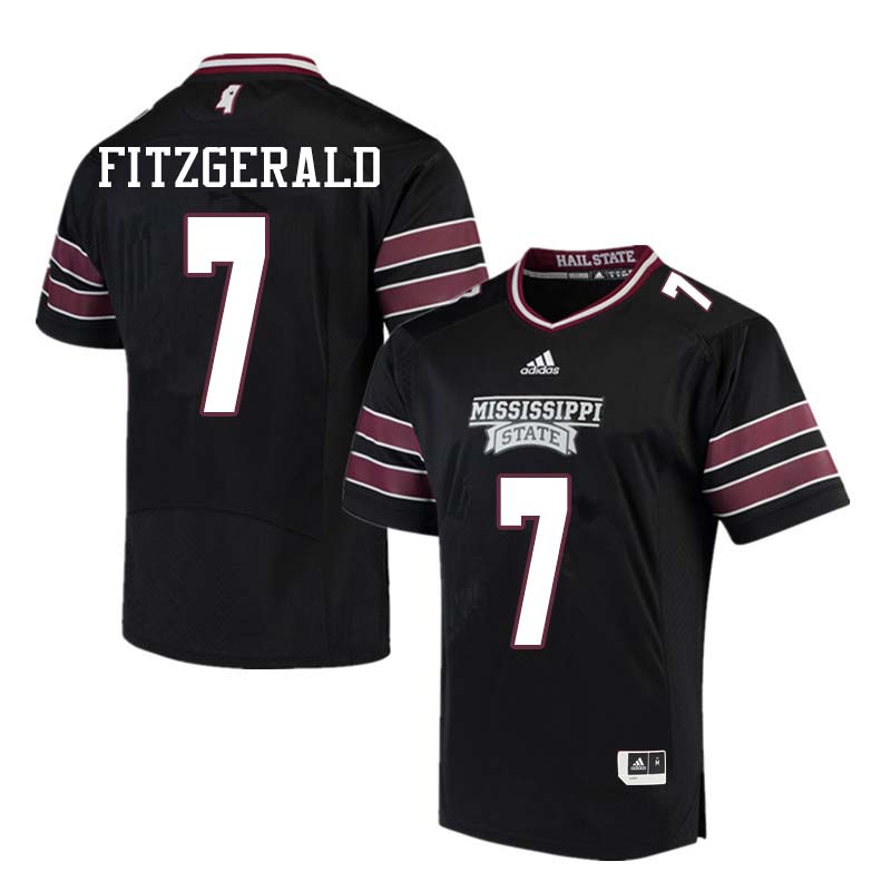 Men #7 Nick Fitzgerald Mississippi State Bulldogs College Football Jerseys Sale-Black - Click Image to Close